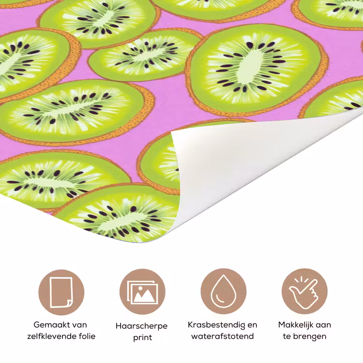 Kiwi - Speels - Groen deurposter klein 289 -closeup_NL
