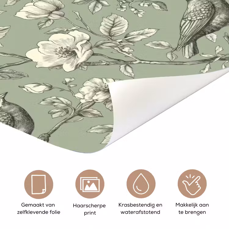 Klassiek - Botanisch - Groen deurposter klein 289 -closeup_NL