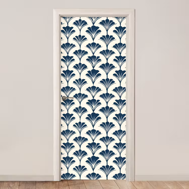 Klassiek - Motief - Blauw deurposter klein 289 -3d_beige