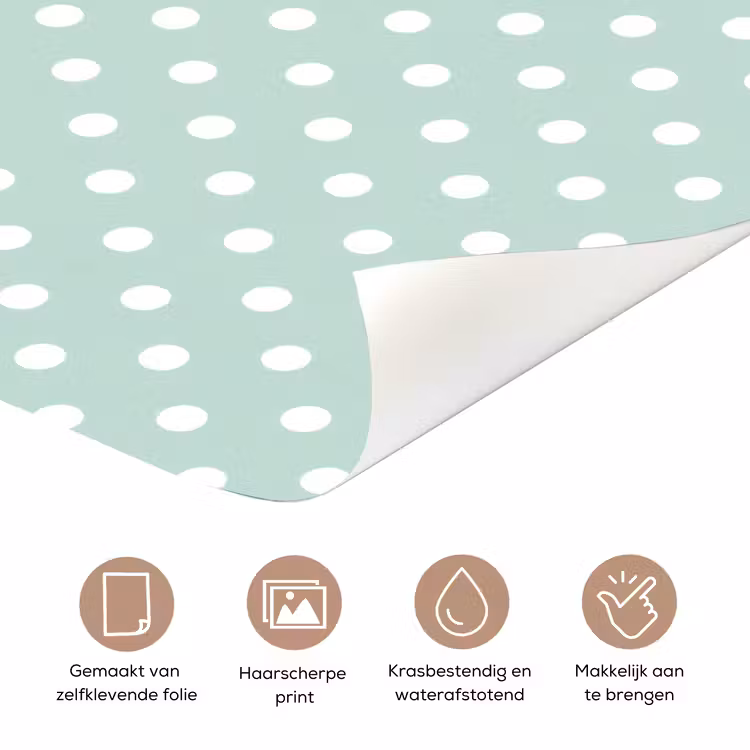 Klassiek - Polka - Groen deurposter klein 289 -closeup_NL