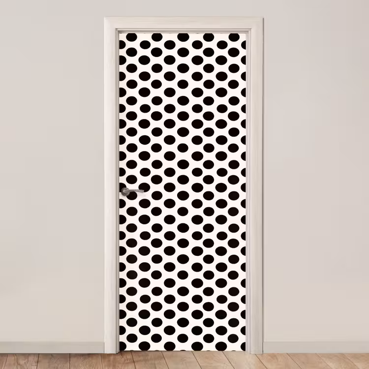 Klassiek - Stippen - Zwart deurposter klein 289 -3d_beige