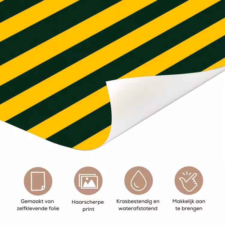 Klassiek - Strepen - Groen deurposter klein 289 -closeup_NL