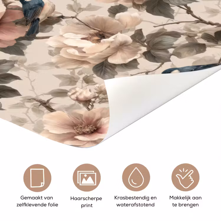 Klassiek - Vogels - Kleurrijk deurposter klein 289 -closeup_NL