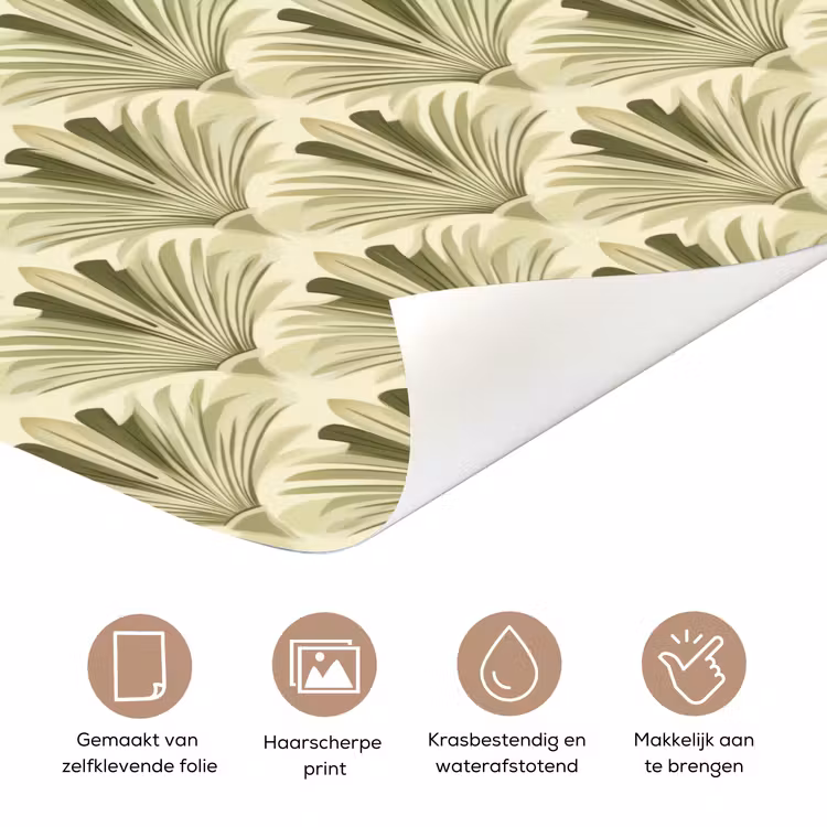 Klassiek - Waaier - Groen deurposter klein 289 -closeup_NL