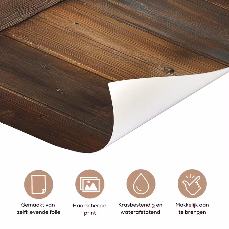 Koe - Doorkijk - Raam - Hout - Dieren deurposter klein -closeup_NL