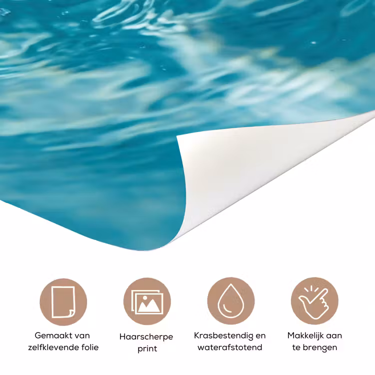 Kokosnoot - Water - Wit deurposter klein -closeup_NL