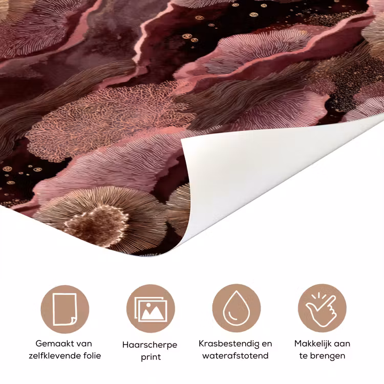 Koraal - Organisch - Roze deurposter klein 289 -closeup_NL