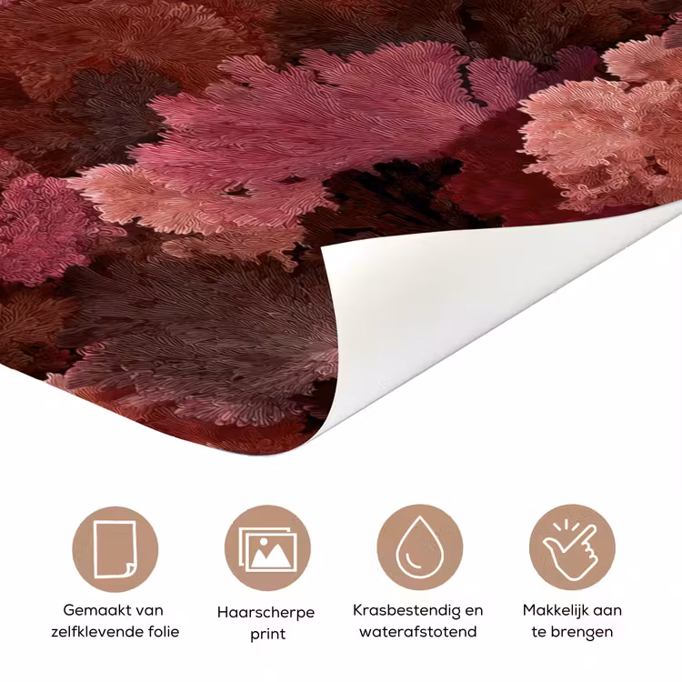 Koraal - Textuur - Kleurrijk deurposter klein 289 -closeup_NL
