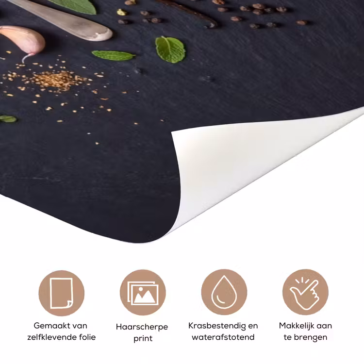 Kruiden - Lepels - Culinair - Kleurrijk - Sfeervol deurposter klein -closeup_NL