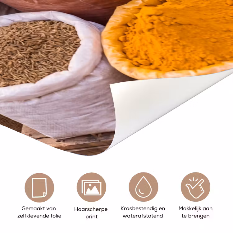 Deursticker - Kruiden - Markt - Eten - Kruiden - Markt - Eten deurposter klein