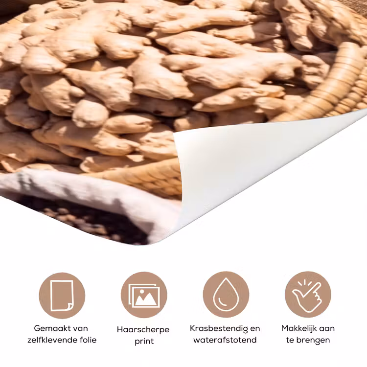 Deursticker - Kruiden - Markt - Kleurrijk - Kruiden - Markt - Kleurrijk deurposter klein