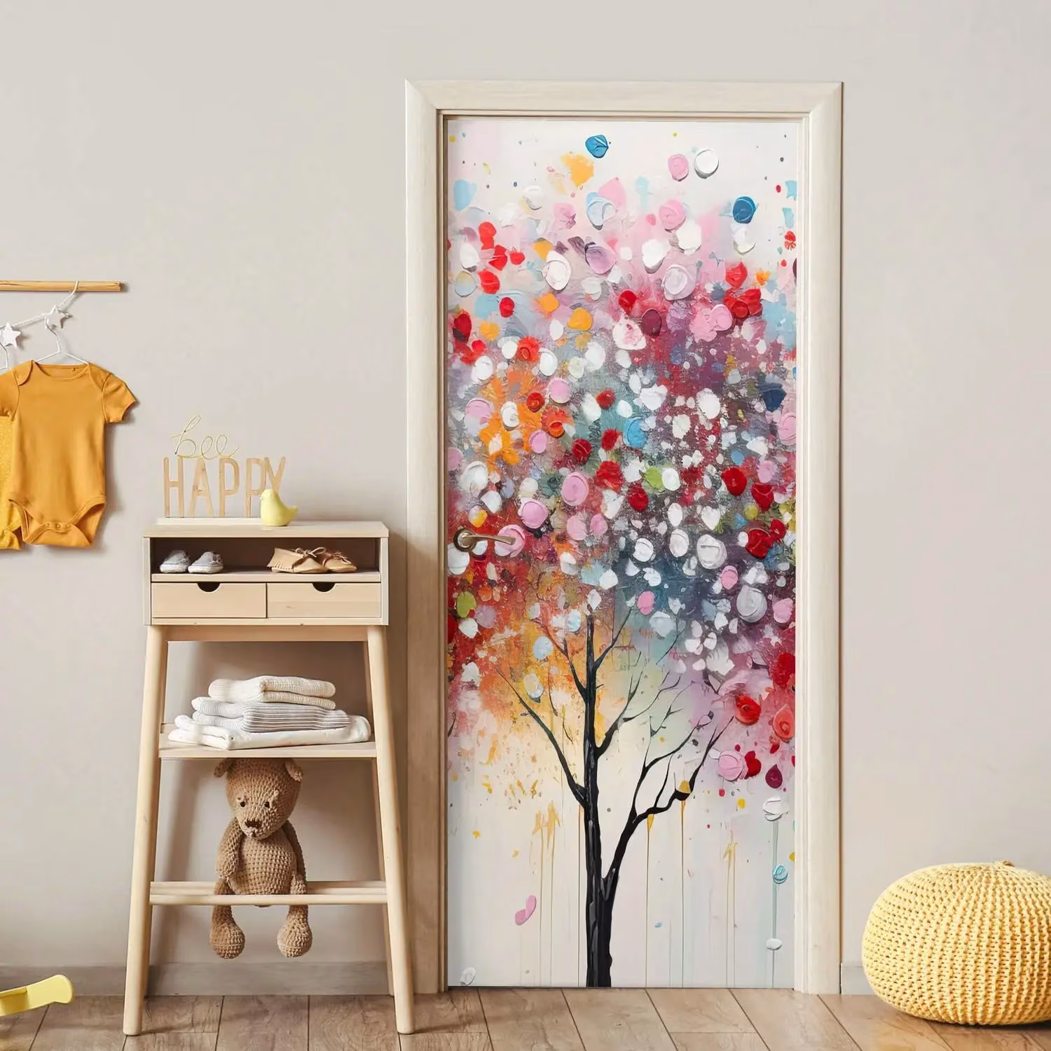 Kunst - Bomen - Natuur - Acryl deurposter klein -sfeer1