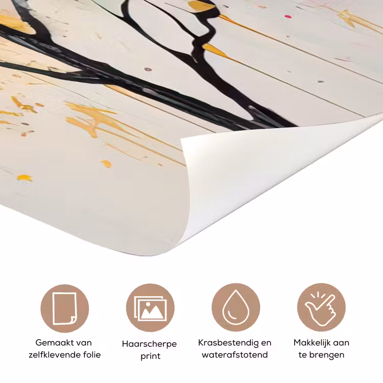 Kunst - Bomen - Natuur - Acryl deurposter klein -closeup_NL