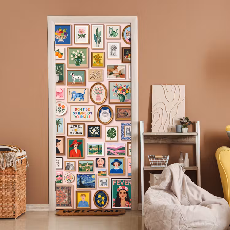 Kunst - Collectie - Decoratie - Modern - Kleurrijk deurposter klein -sfeer1