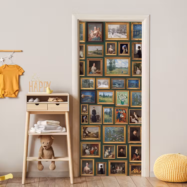 Kunst - Schilderijen - Collectie - Klassiek - Groen deurposter klein -sfeer4