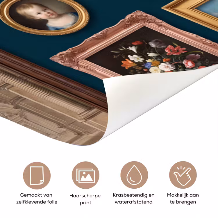 Kunst - Schilderijen - Decoratie - Klassiek - Groen deurposter klein -closeup_NL