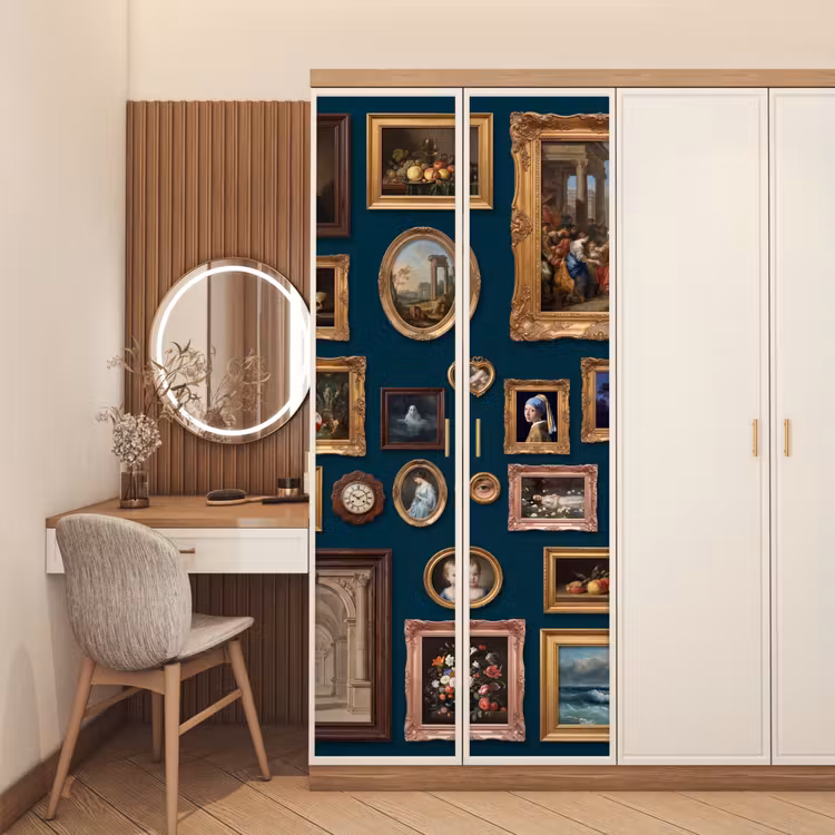Kunst - Schilderijen - Decoratie - Klassiek - Groen deurposter klein -sfeer3