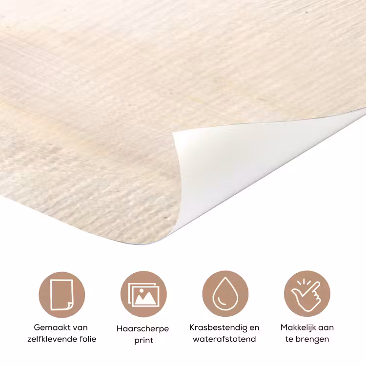 Kunst - Wit - Beige - Modern deurposter klein -closeup_NL
