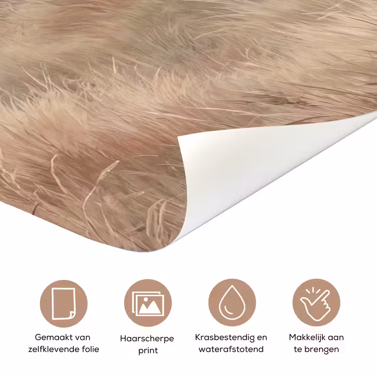Landschap - Minimalistisch - Beige deurposter klein -closeup_NL