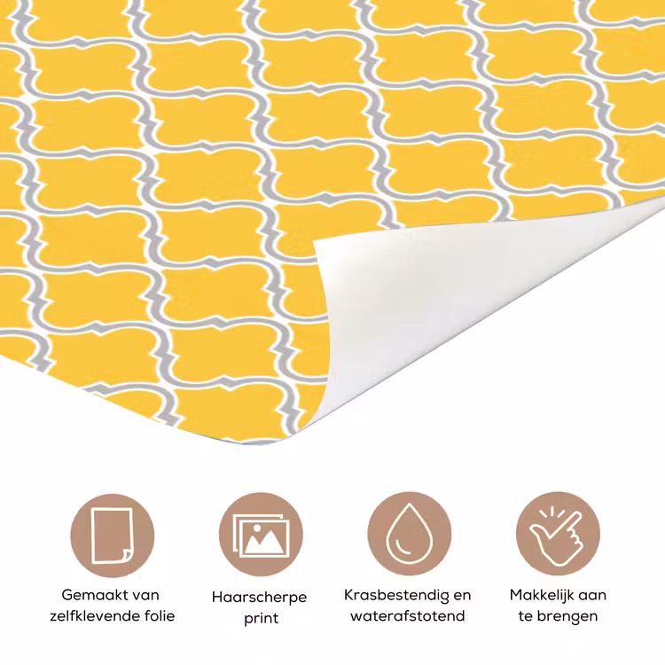 Lantaarn - Arabesk - Elegant - Geel deurposter klein 289 -closeup_NL
