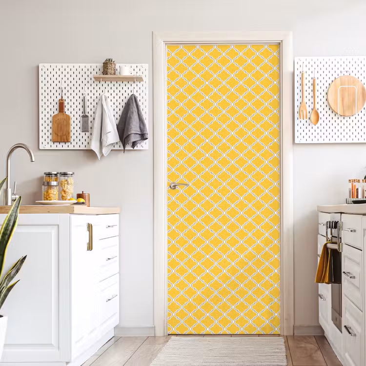 Lantaarn - Arabesk - Elegant - Geel deurposter klein 289 -sfeer5