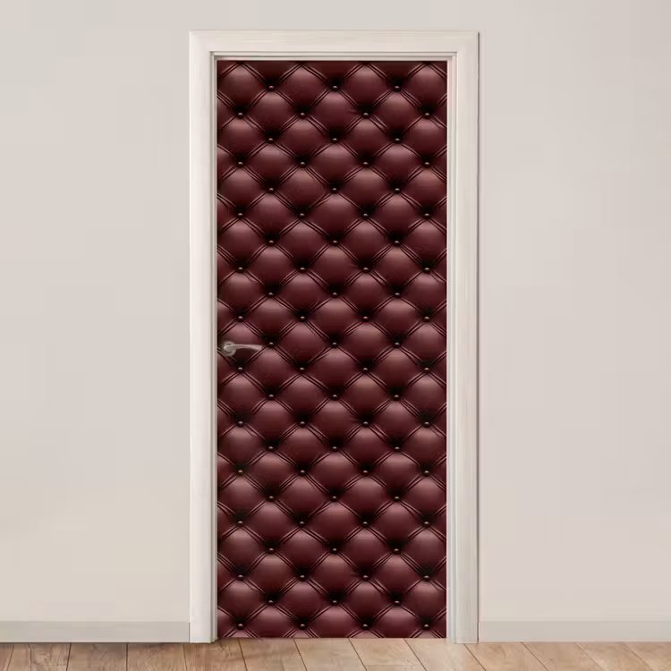 Leer - Patroon - Bordeaux deurposter klein 289 -3d_beige