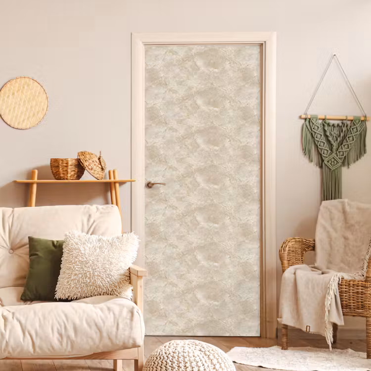 Lichtbeige - Marmer - Aders deurposter klein 289 -sfeer2