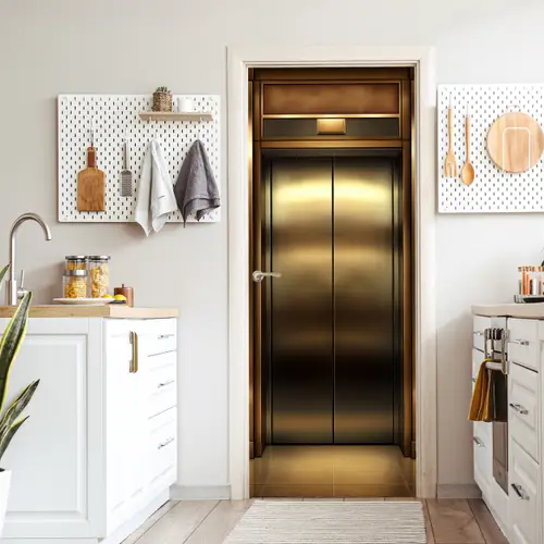 Liftdeur - Goud - Modern deurposter klein -sfeer5