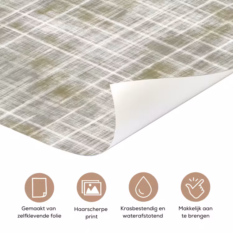 Linnen - Patroon - Groen deurposter klein 289 -closeup_NL