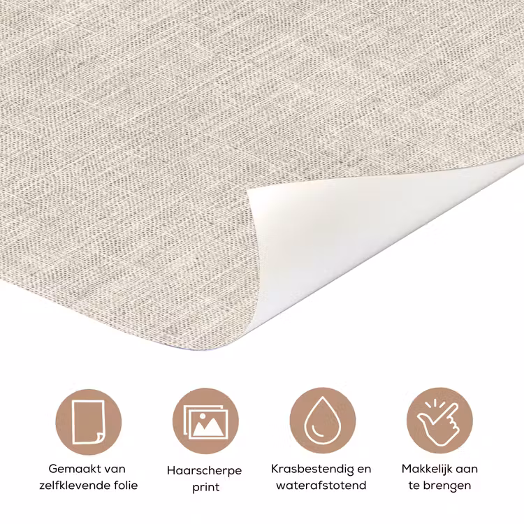 Linnen - Textuur - Beige deurposter klein 289 -closeup_NL