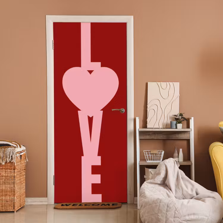 Love - Hart - Rood deurposter klein -sfeer1