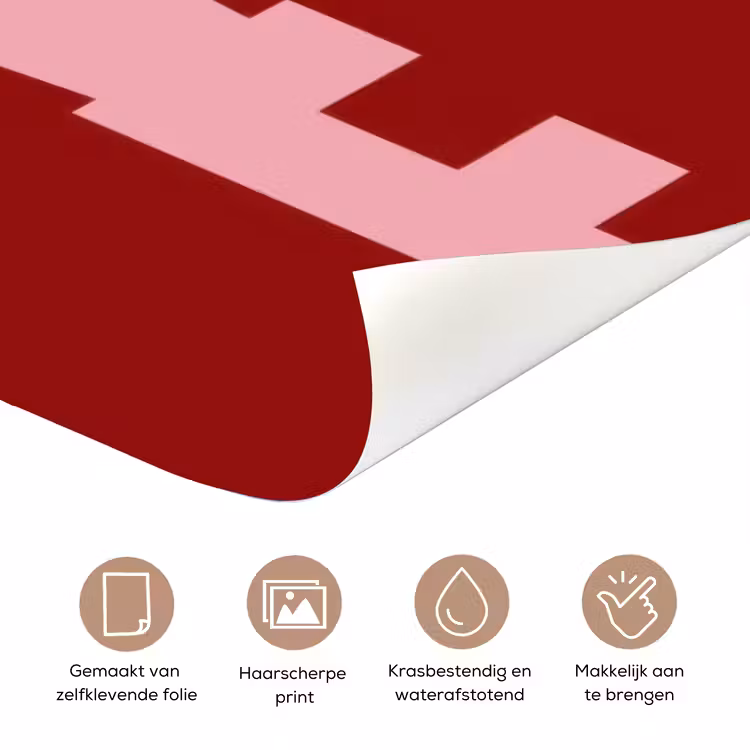 Love - Hart - Rood deurposter klein -closeup_NL