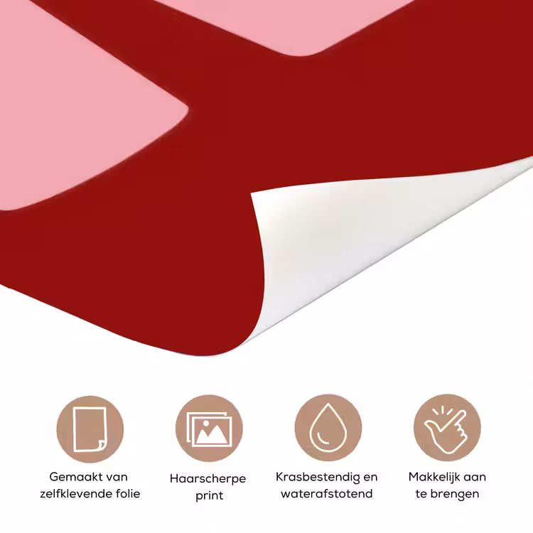 Love - Rood - Blokletters deurposter klein -closeup_NL