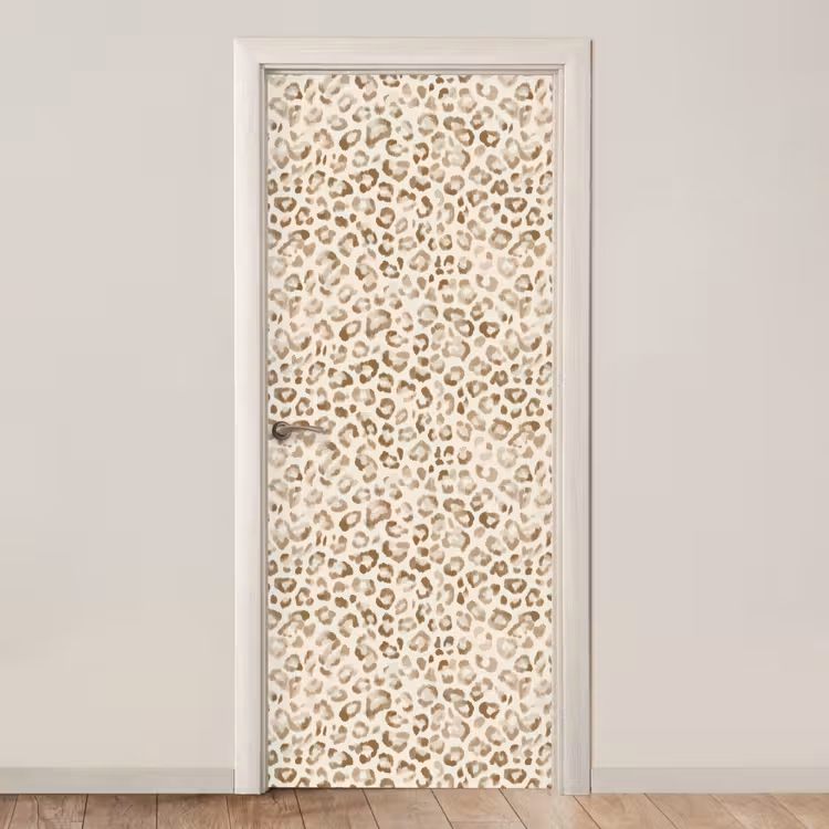 Luipaard - Klassiek - Beige deurposter klein 289 -3d_beige