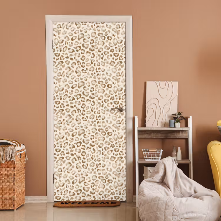 Luipaard - Klassiek - Beige deurposter klein 289 -sfeer1