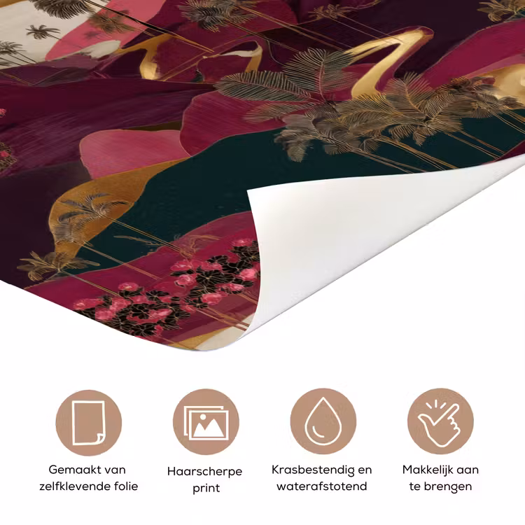 Magisch - Palmbomen - Goud deurposter klein 289 -closeup_NL