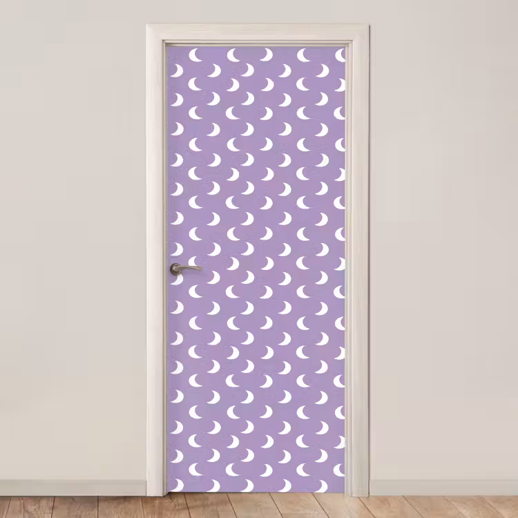 Manen - Patroon - Paars deurposter klein 289 -3d_beige