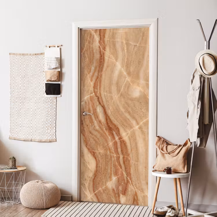 Marmer - Ader - Natuur - Abstract - Beige deurposter klein -sfeer6