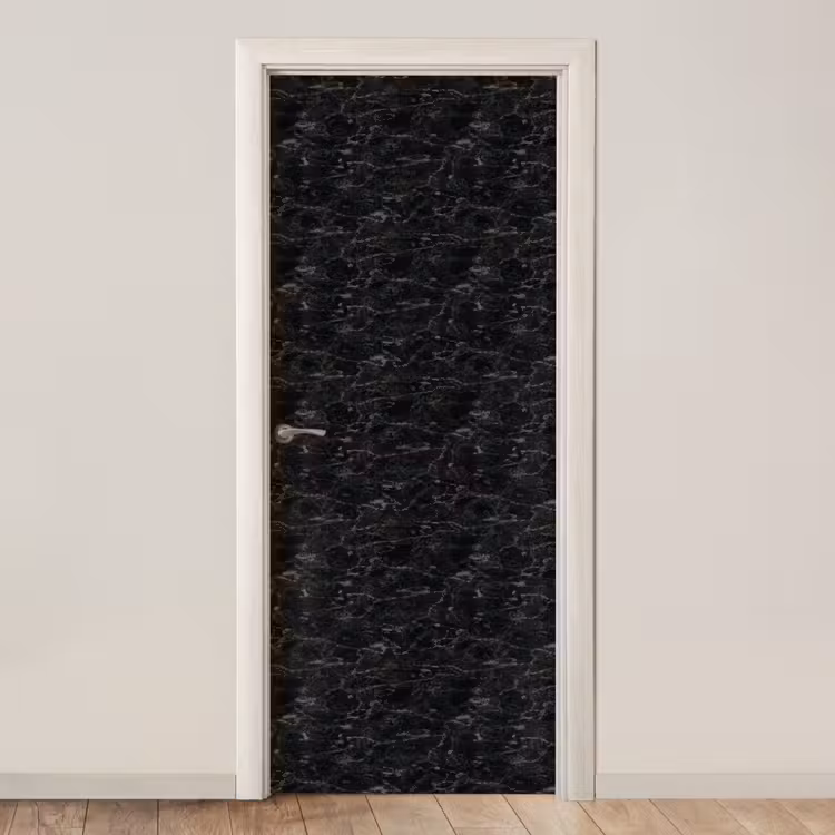 Marmer - Aders - Zwart deurposter klein 289 -3d_beige