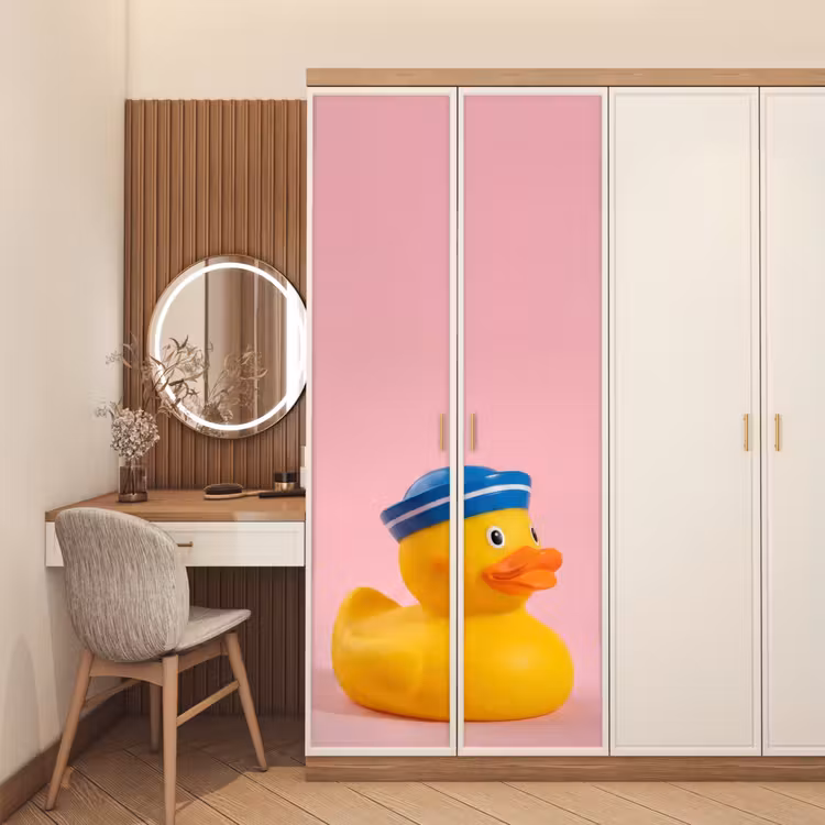 Matroos - Eend - Roze deurposter klein -sfeer3