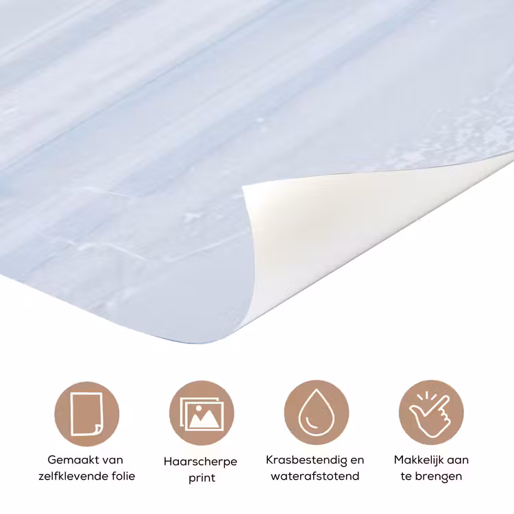 Meer - Dennen - IJs - Winter - Rustgevend deurposter klein -closeup_NL