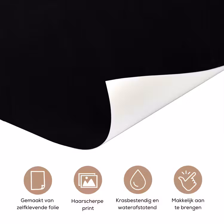 Mens - Kameel - Zandduin - Natuur - Monochroom deurposter klein -closeup_NL