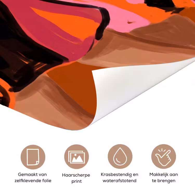 Mensen - Duo - Mode - Illustratie - Kleurrijk deurposter klein -closeup_NL