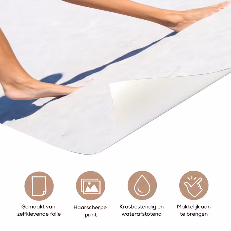 Mensen - Strand - Zomer - Recreatie - Kleurrijk deurposter klein -closeup_NL