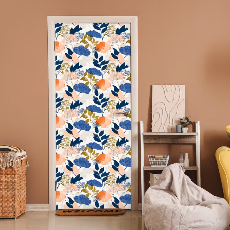 Bloemen - Botanisch - Kleurrijk deurposter klein 289 -sfeer1