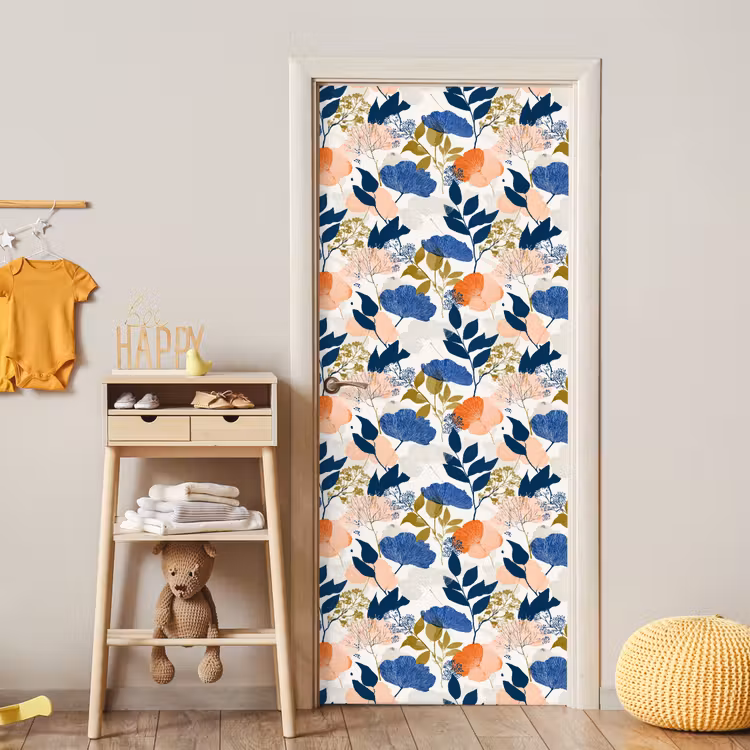 Bloemen - Botanisch - Kleurrijk deurposter klein 289 -sfeer4