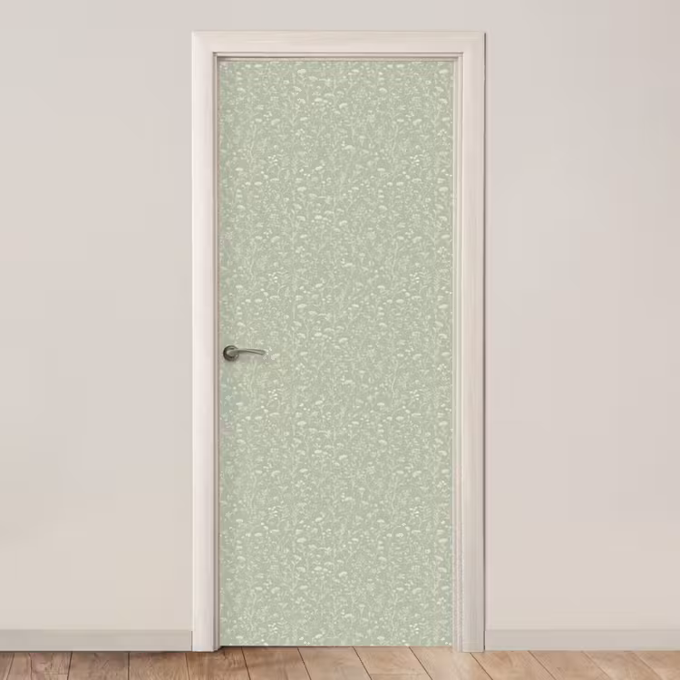 Bloemen - Patroon - Groen deurposter klein 289 -3d_beige