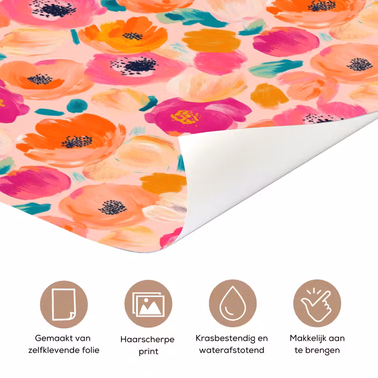 Bloesems - Vrolijk - Kleurrijk deurposter klein 289 -closeup_NL