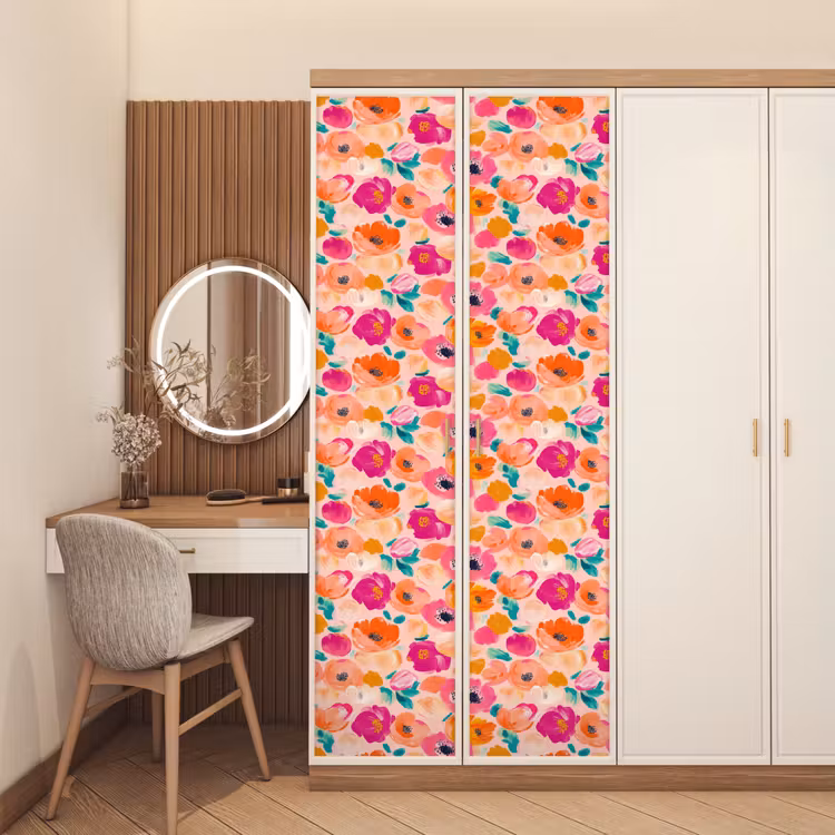 Bloesems - Vrolijk - Kleurrijk deurposter klein 289 -sfeer3