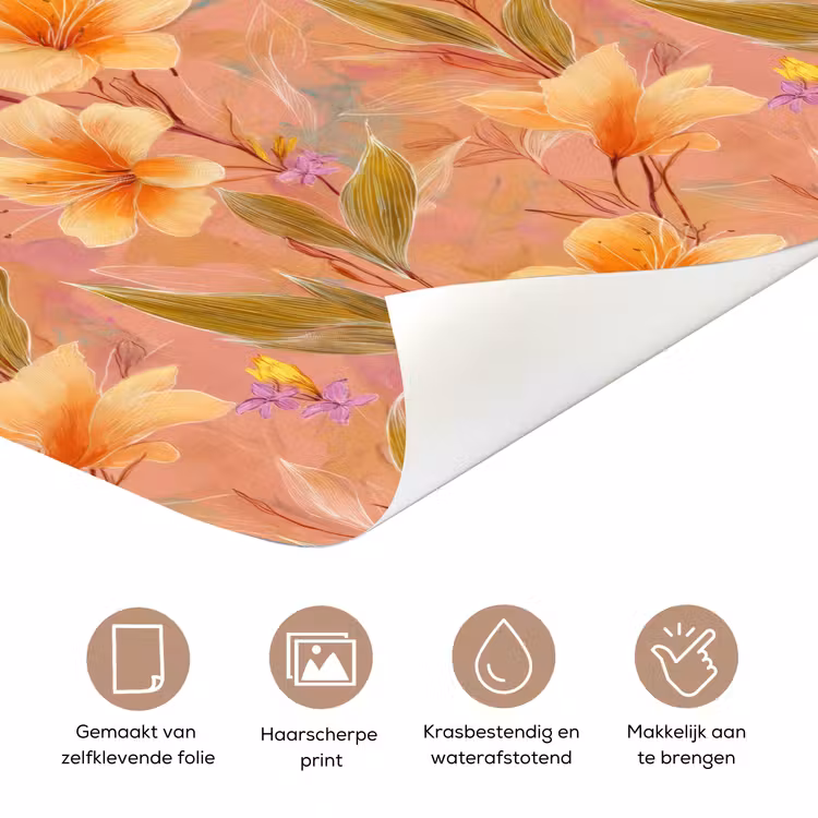 Botanisch - Bloemen - Kleurrijk deurposter klein 289 -closeup_NL